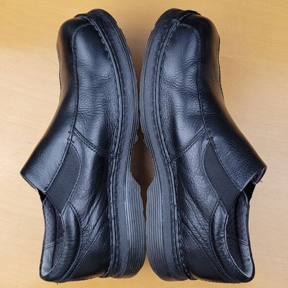 Dr Martens Tevin Shoes Men's Size 9 M Black Leather Air Cushion Elastic Slip-On - Picture 8 of 16